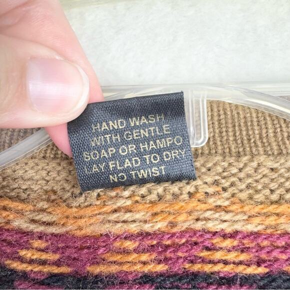 Vintage Artesania Los Incas 100% Alpaca Men’s Zip Front Cardigan Sweater Size L - Picture 9 of 14